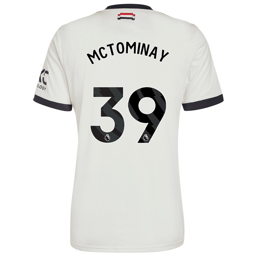 Niño Fútbol Camiseta Scott Mctominay #39 Blanquecino Equipación Tercera 2024/25