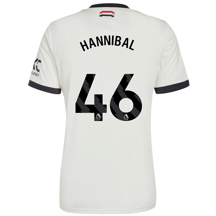 Niño Fútbol Camiseta Hannibal Mejbri #46 Blanquecino Equipación Tercera 2024/25