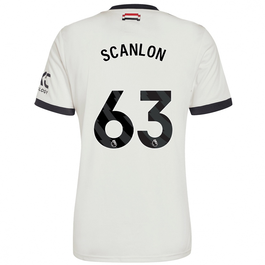 Niño Fútbol Camiseta James Scanlon #63 Blanquecino Equipación Tercera 2024/25