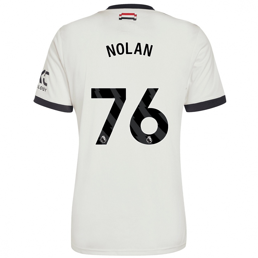 Niño Fútbol Camiseta James Nolan #76 Blanquecino Equipación Tercera 2024/25