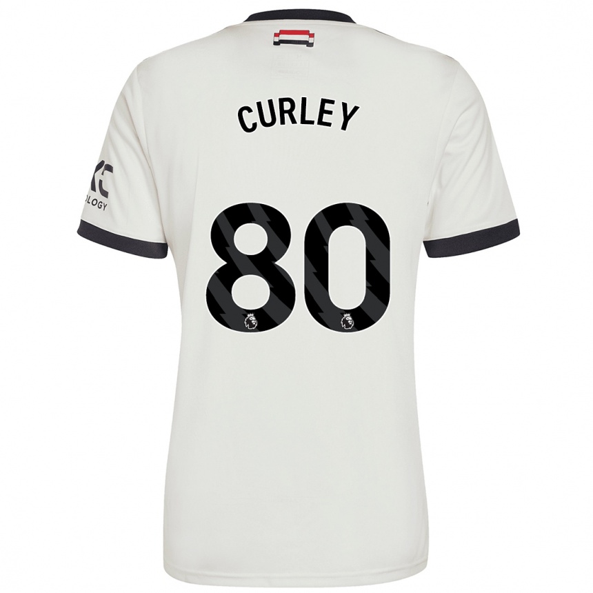 Niño Fútbol Camiseta Ruben Curley #80 Blanquecino Equipación Tercera 2024/25