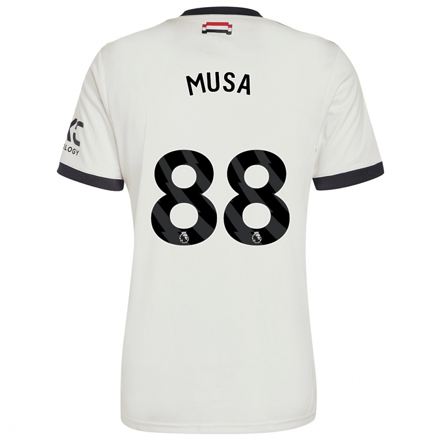 Niño Fútbol Camiseta Victor Musa #88 Blanquecino Equipación Tercera 2024/25