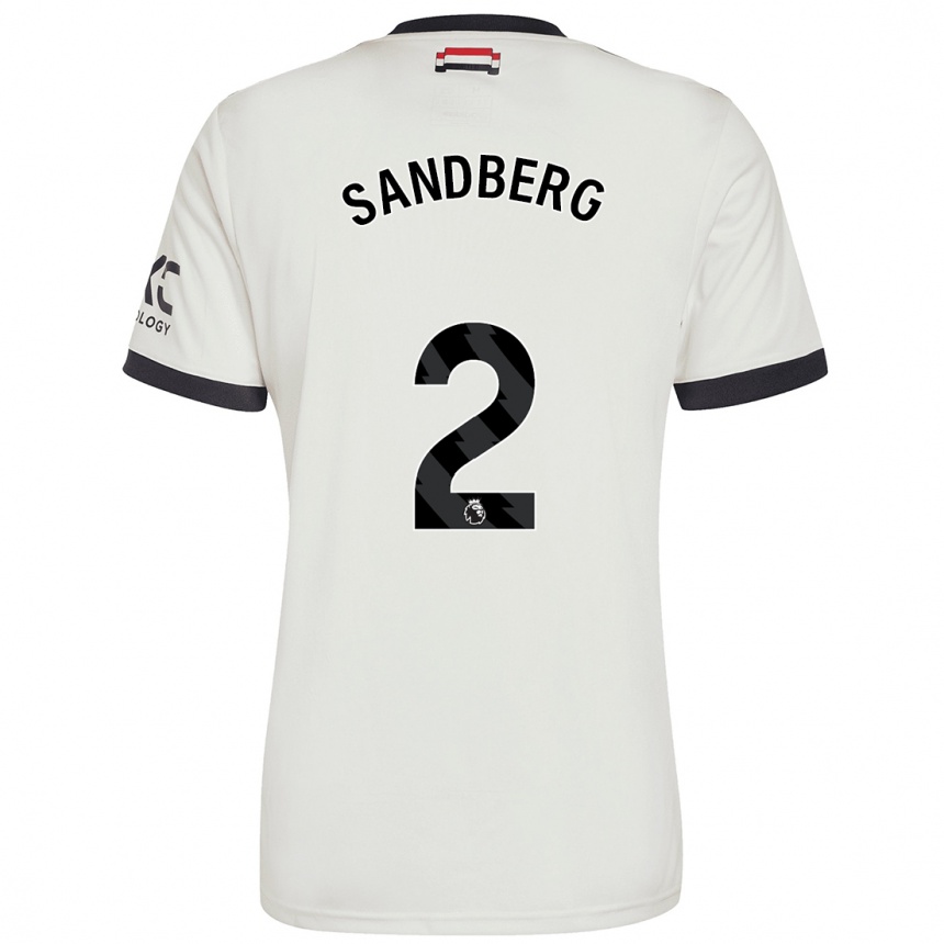 Niño Fútbol Camiseta Anna Sandberg #2 Blanquecino Equipación Tercera 2024/25