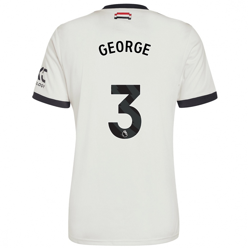 Niño Fútbol Camiseta Gabby George #3 Blanquecino Equipación Tercera 2024/25