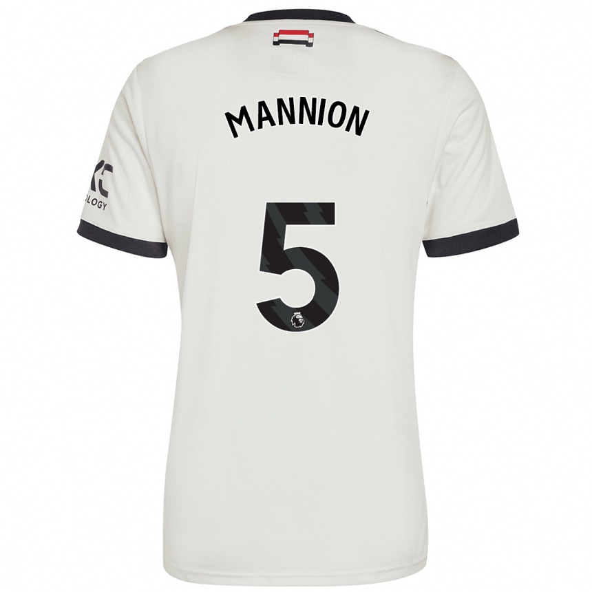 Niño Fútbol Camiseta Aoife Mannion #5 Blanquecino Equipación Tercera 2024/25