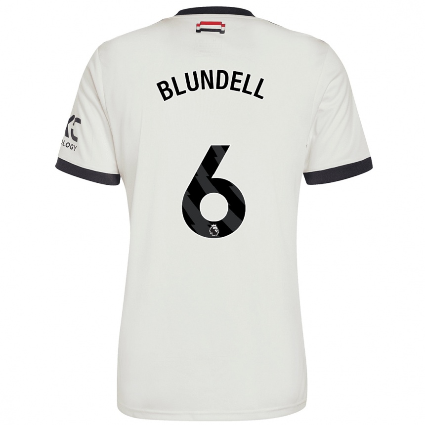 Niño Fútbol Camiseta Hannah Blundell #6 Blanquecino Equipación Tercera 2024/25