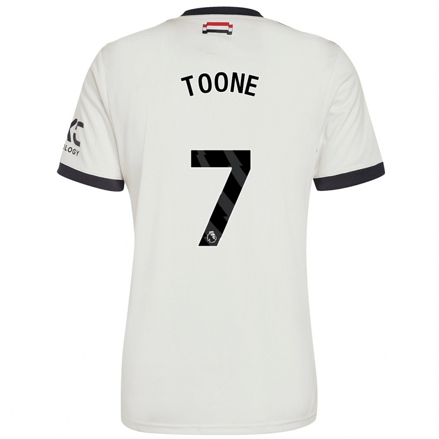 Niño Fútbol Camiseta Ella Toone #7 Blanquecino Equipación Tercera 2024/25