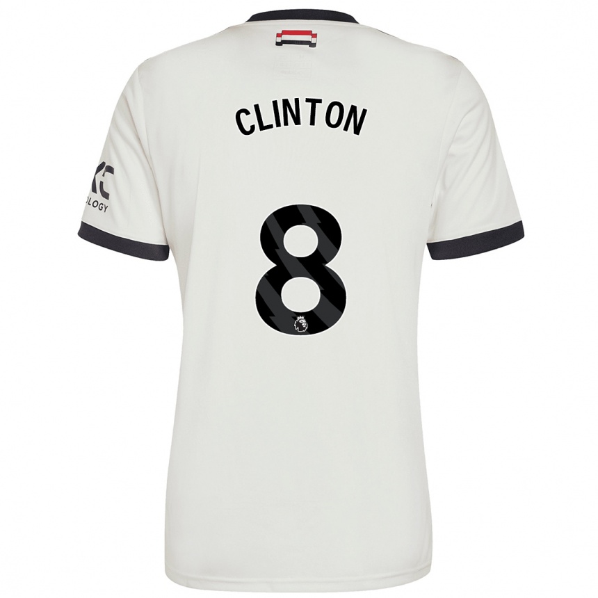 Niño Fútbol Camiseta Grace Clinton #8 Blanquecino Equipación Tercera 2024/25