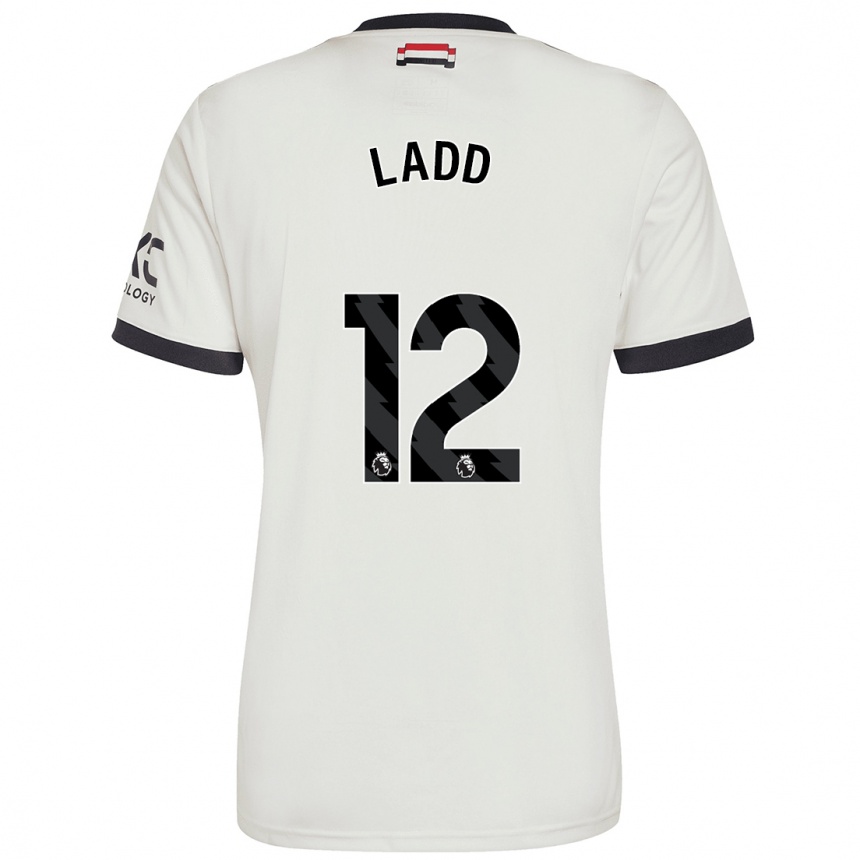 Niño Fútbol Camiseta Hayley Ladd #12 Blanquecino Equipación Tercera 2024/25