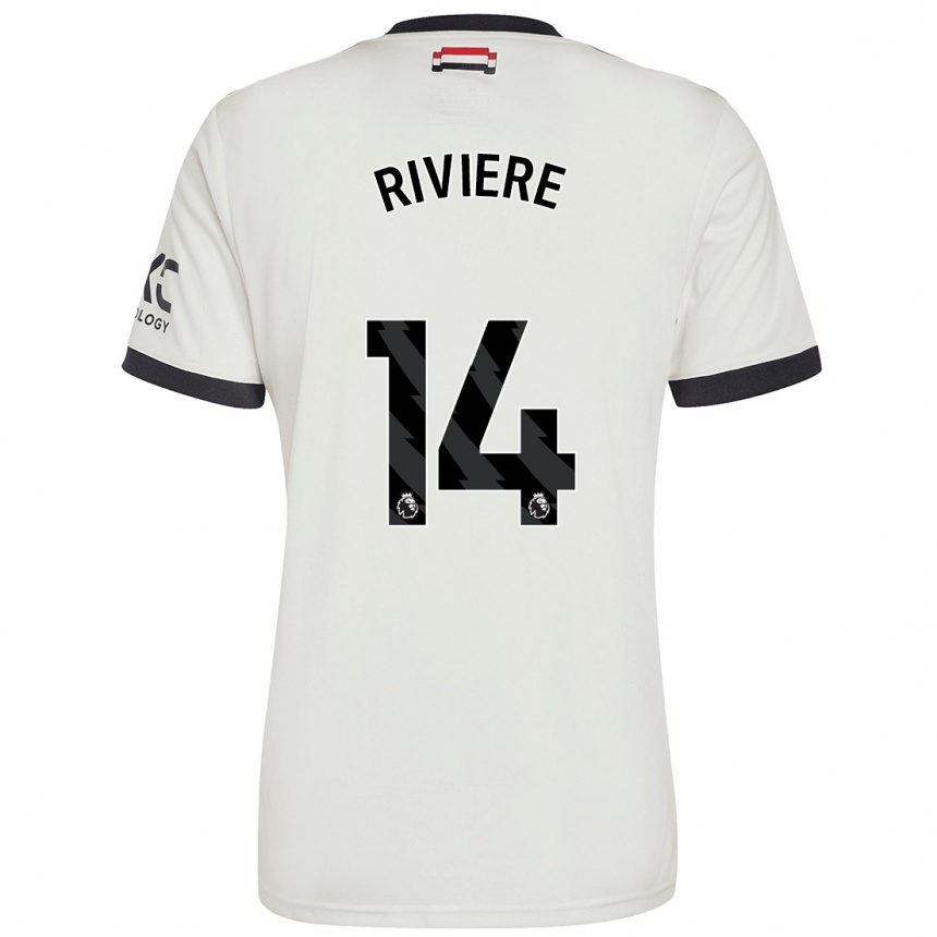 Niño Fútbol Camiseta Jayde Riviere #14 Blanquecino Equipación Tercera 2024/25