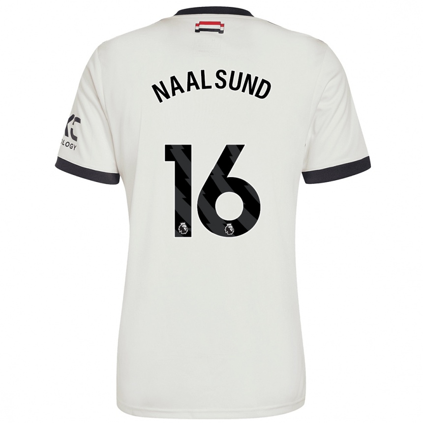 Niño Fútbol Camiseta Lisa Naalsund #16 Blanquecino Equipación Tercera 2024/25