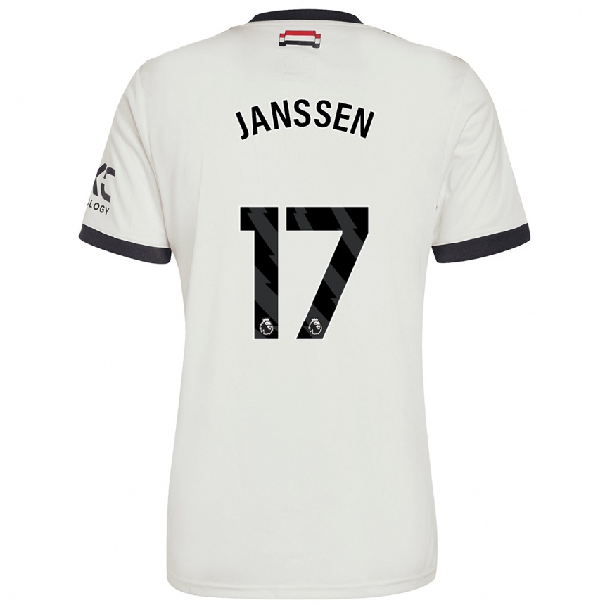 Niño Fútbol Camiseta Dominique Janssen #17 Blanquecino Equipación Tercera 2024/25