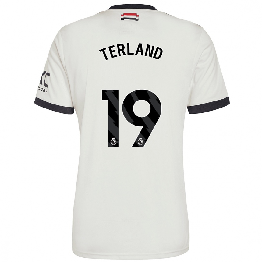 Niño Fútbol Camiseta Elisabeth Terland #19 Blanquecino Equipación Tercera 2024/25