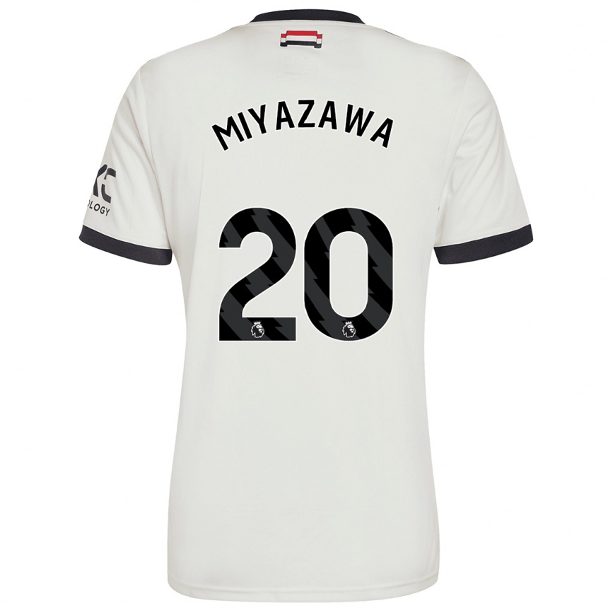 Niño Fútbol Camiseta Hinata Miyazawa #20 Blanquecino Equipación Tercera 2024/25