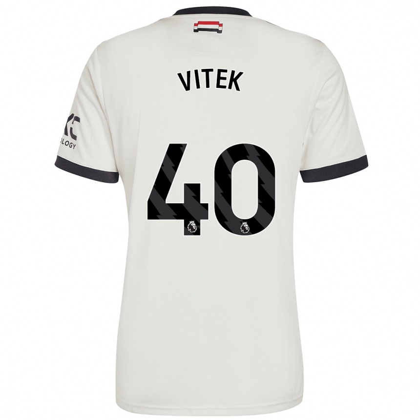 Niño Fútbol Camiseta Radek Vitek #40 Blanquecino Equipación Tercera 2024/25