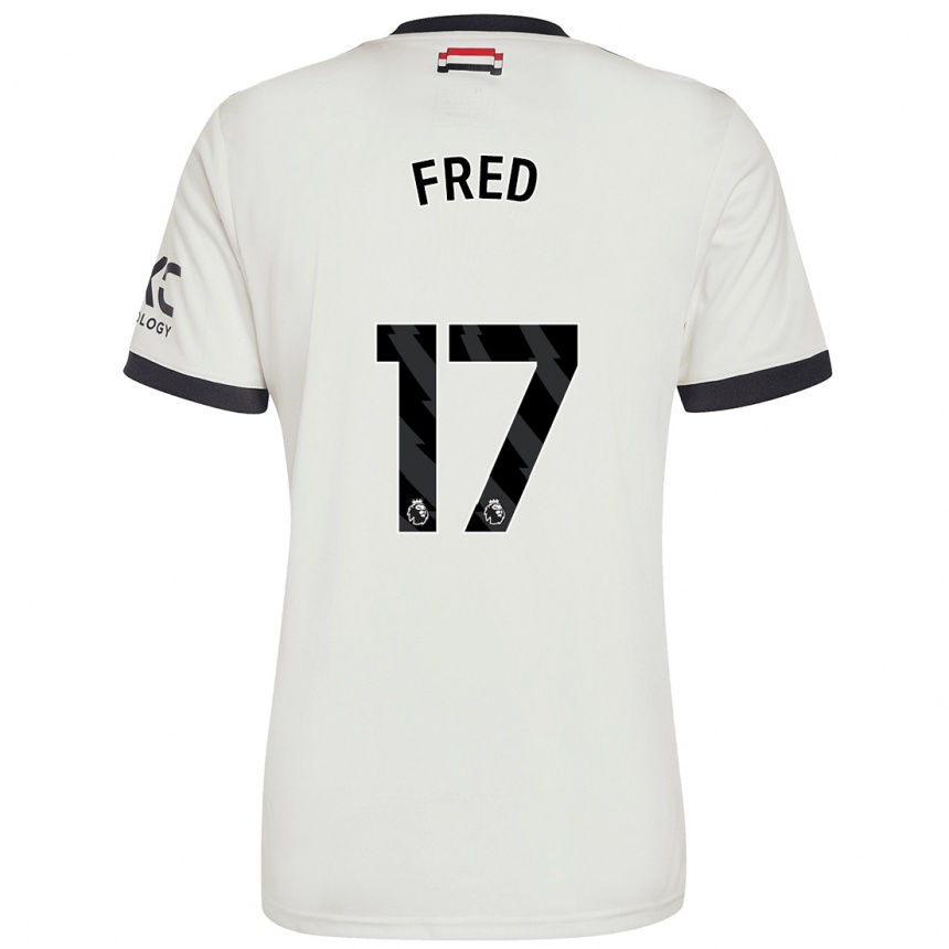 Niño Fútbol Camiseta Fred #17 Blanquecino Equipación Tercera 2024/25