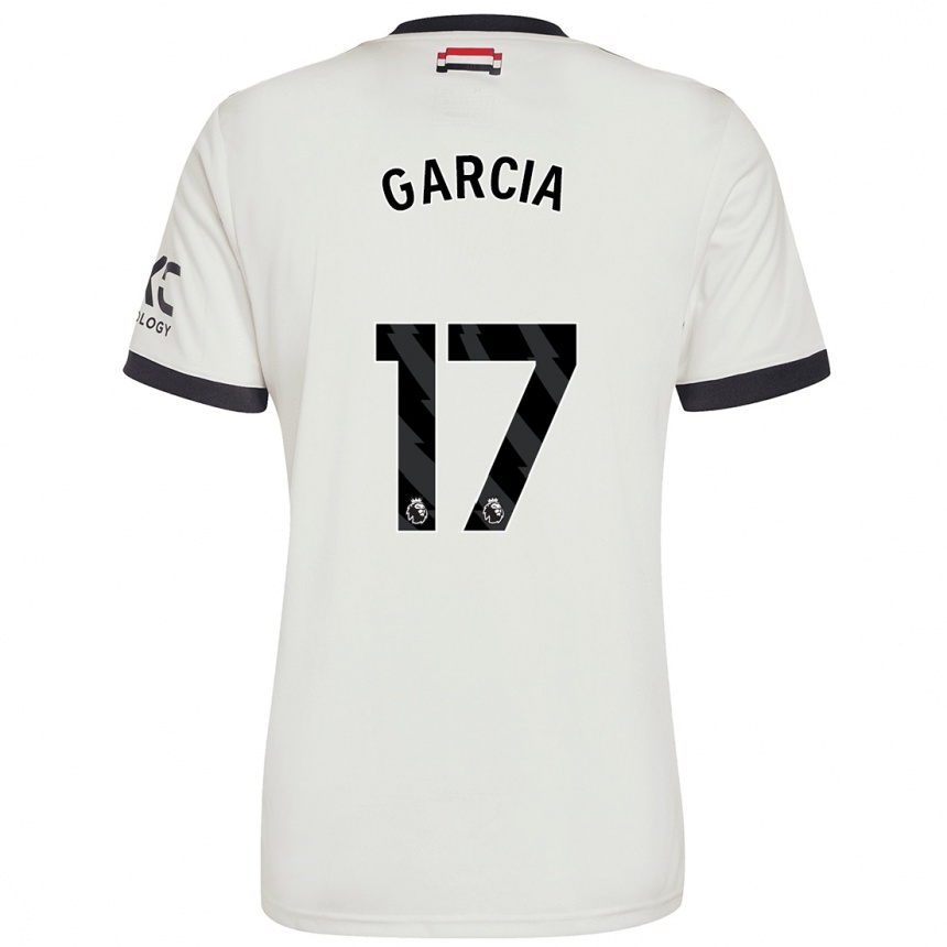 Niño Fútbol Camiseta Lucia Garcia #17 Blanquecino Equipación Tercera 2024/25