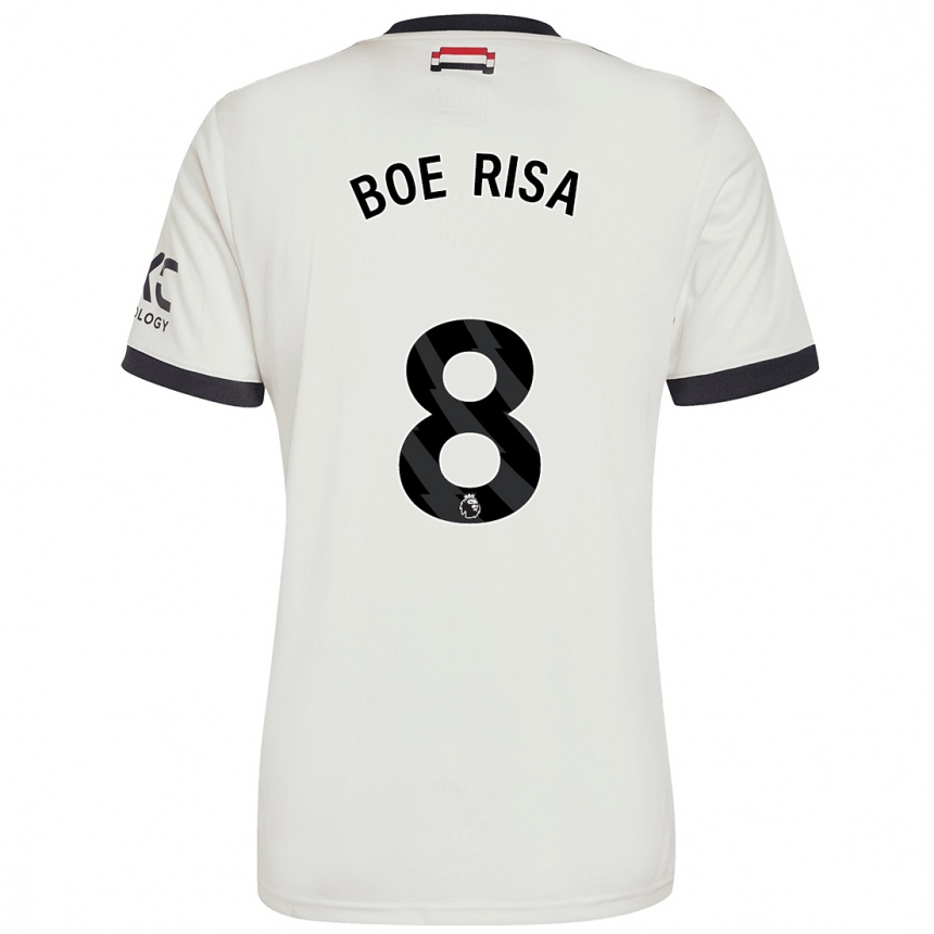 Niño Fútbol Camiseta Vilde Boe Risa #8 Blanquecino Equipación Tercera 2024/25