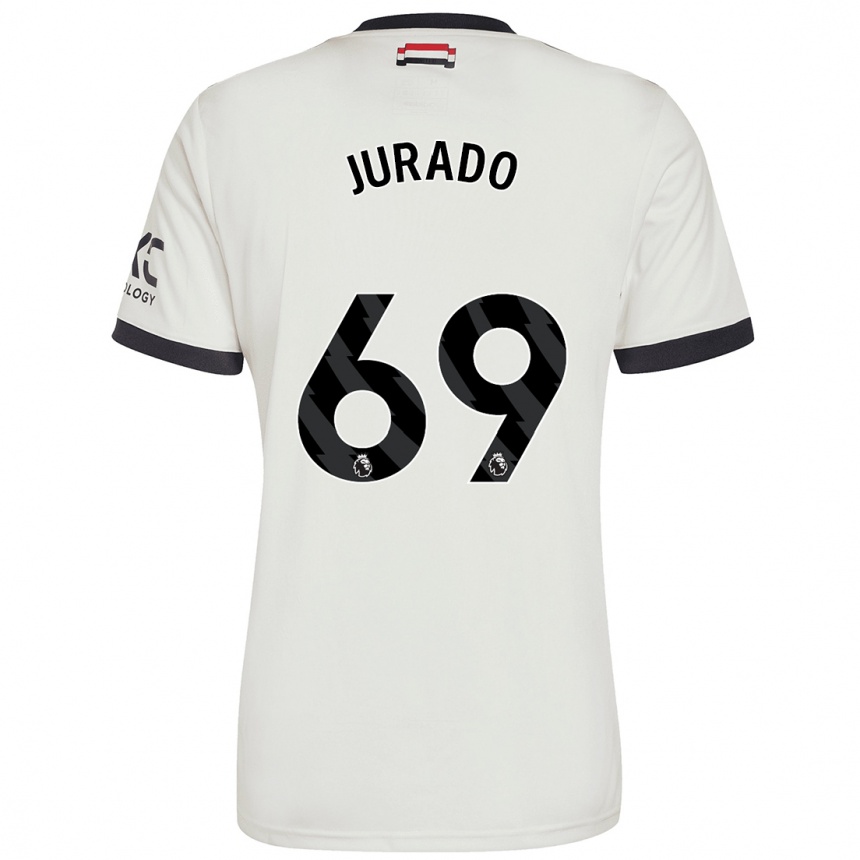 Niño Fútbol Camiseta Marc Jurado #69 Blanquecino Equipación Tercera 2024/25