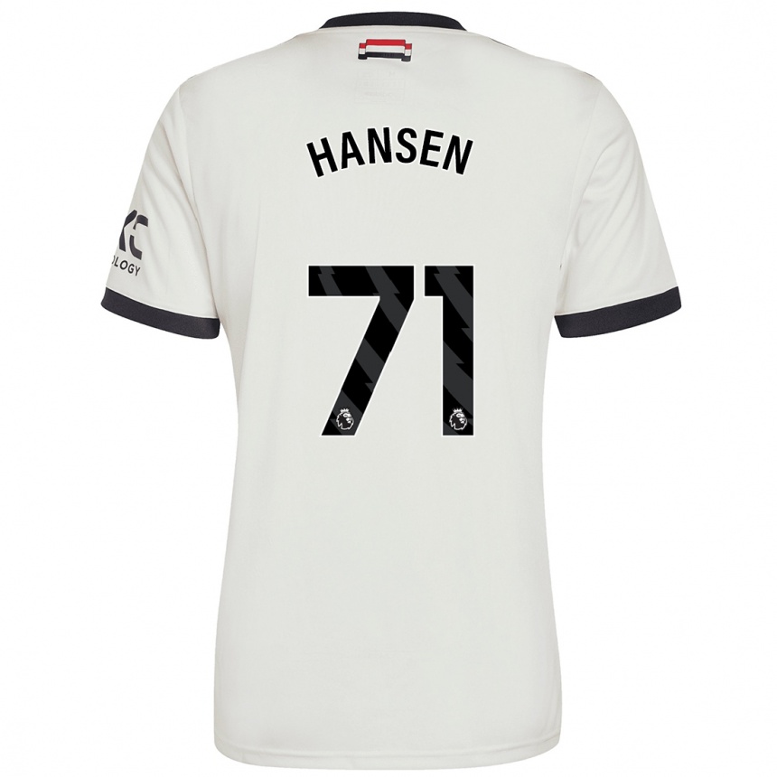 Niño Fútbol Camiseta Isak Hansen-Aaroen #71 Blanquecino Equipación Tercera 2024/25