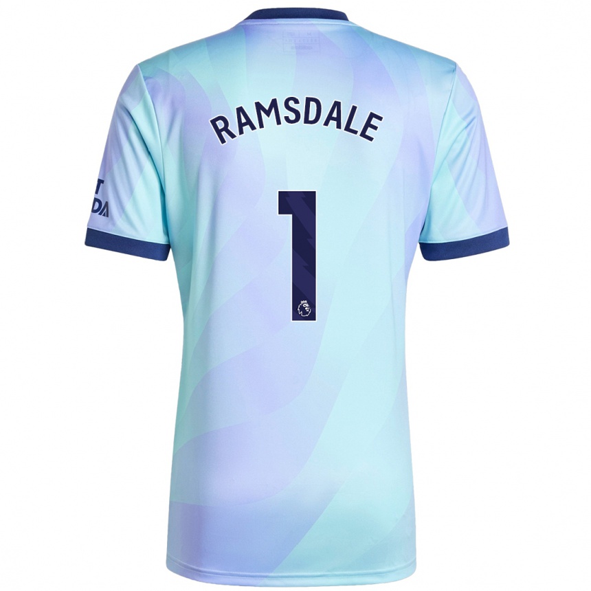 Niño Fútbol Camiseta Aaron Ramsdale #1 Agua Equipación Tercera 2024/25