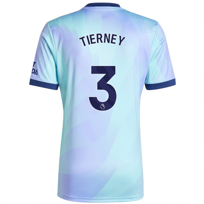 Niño Fútbol Camiseta Kieran Tierney #3 Agua Equipación Tercera 2024/25