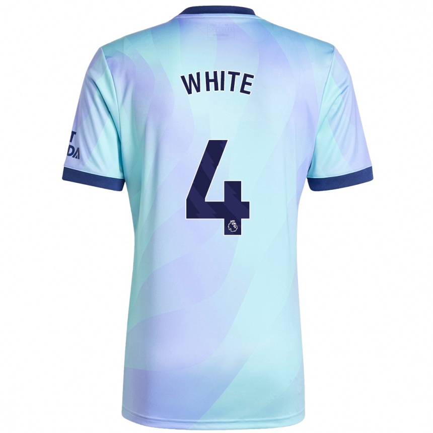 Niño Fútbol Camiseta Ben White #4 Agua Equipación Tercera 2024/25