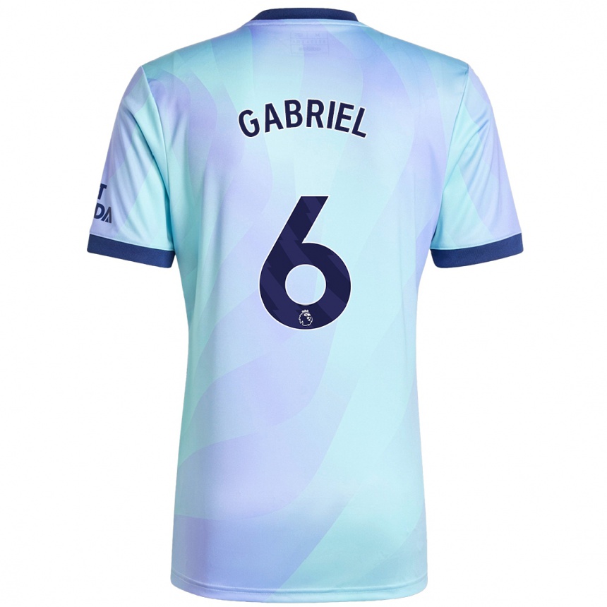 Niño Fútbol Camiseta Gabriel Magalhaes #6 Agua Equipación Tercera 2024/25