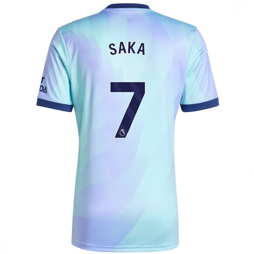 Niño Fútbol Camiseta Bukayo Saka #7 Agua Equipación Tercera 2024/25