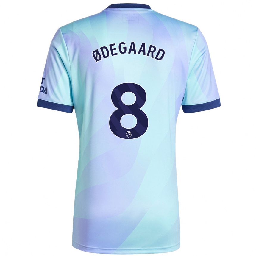 Niño Fútbol Camiseta Martin Odegaard #8 Agua Equipación Tercera 2024/25