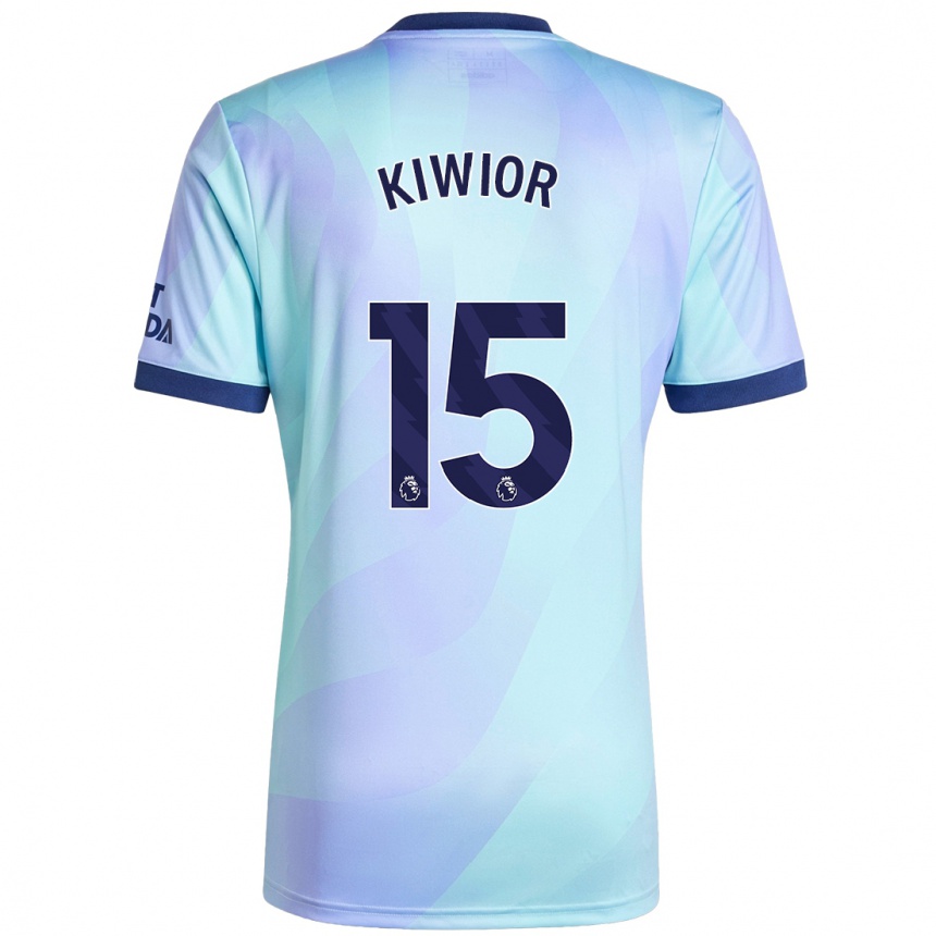 Niño Fútbol Camiseta Jakub Kiwior #15 Agua Equipación Tercera 2024/25