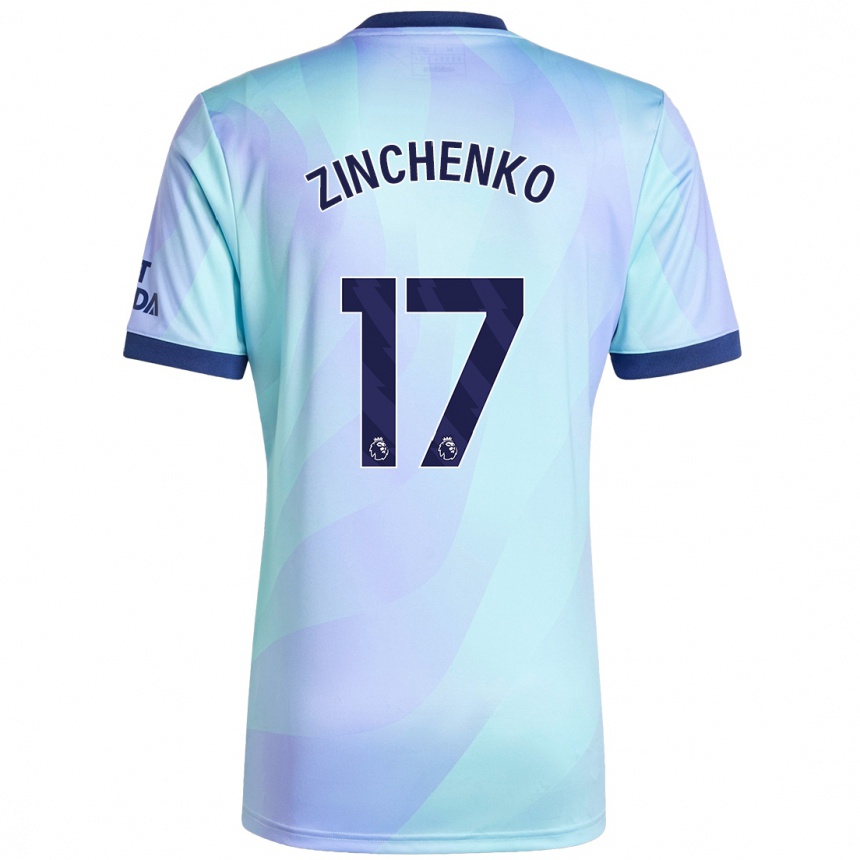 Niño Fútbol Camiseta Oleksandr Zinchenko #17 Agua Equipación Tercera 2024/25