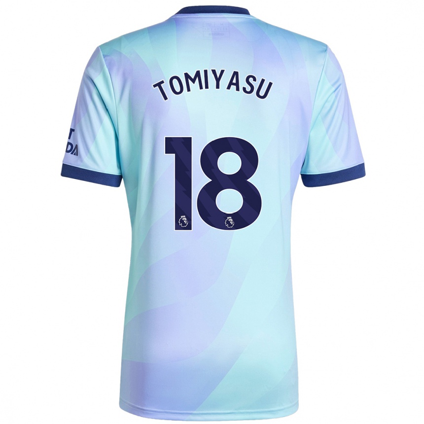 Niño Fútbol Camiseta Takehiro Tomiyasu #18 Agua Equipación Tercera 2024/25