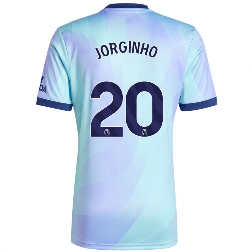 Niño Fútbol Camiseta Jorginho #20 Agua Equipación Tercera 2024/25