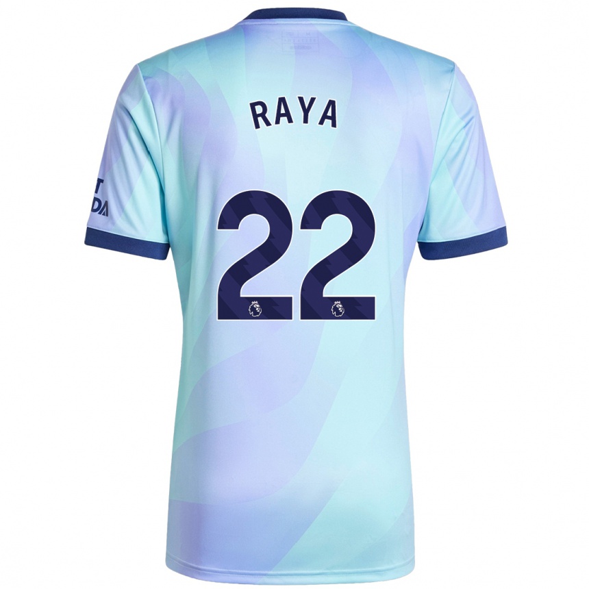 Niño Fútbol Camiseta David Raya #22 Agua Equipación Tercera 2024/25