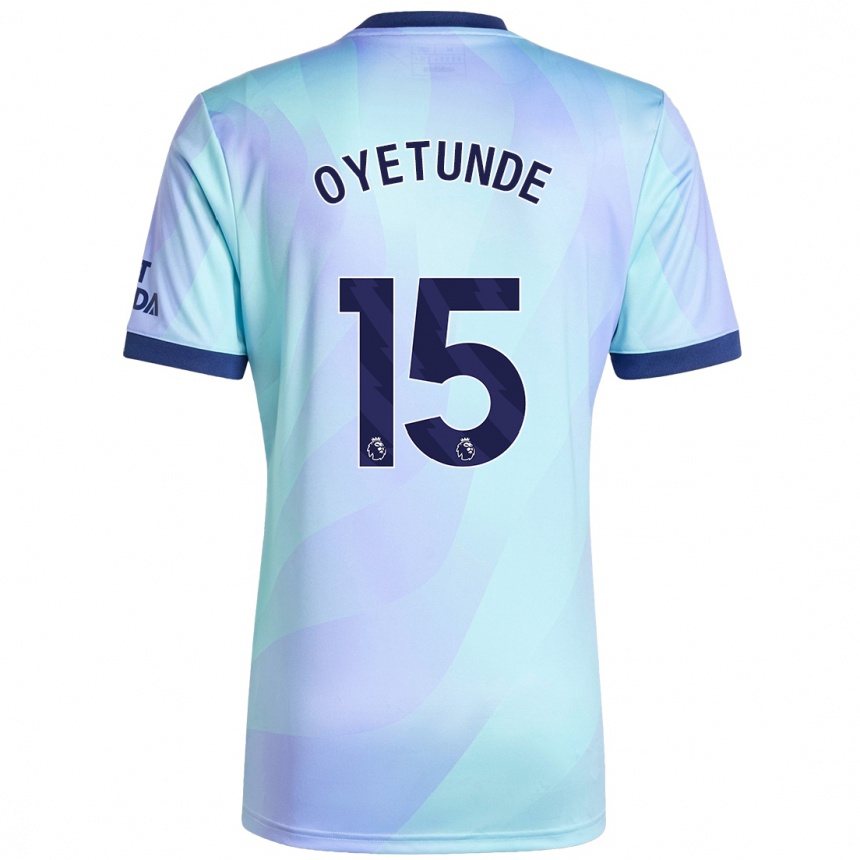 Niño Fútbol Camiseta Daniel Oyetunde #15 Agua Equipación Tercera 2024/25