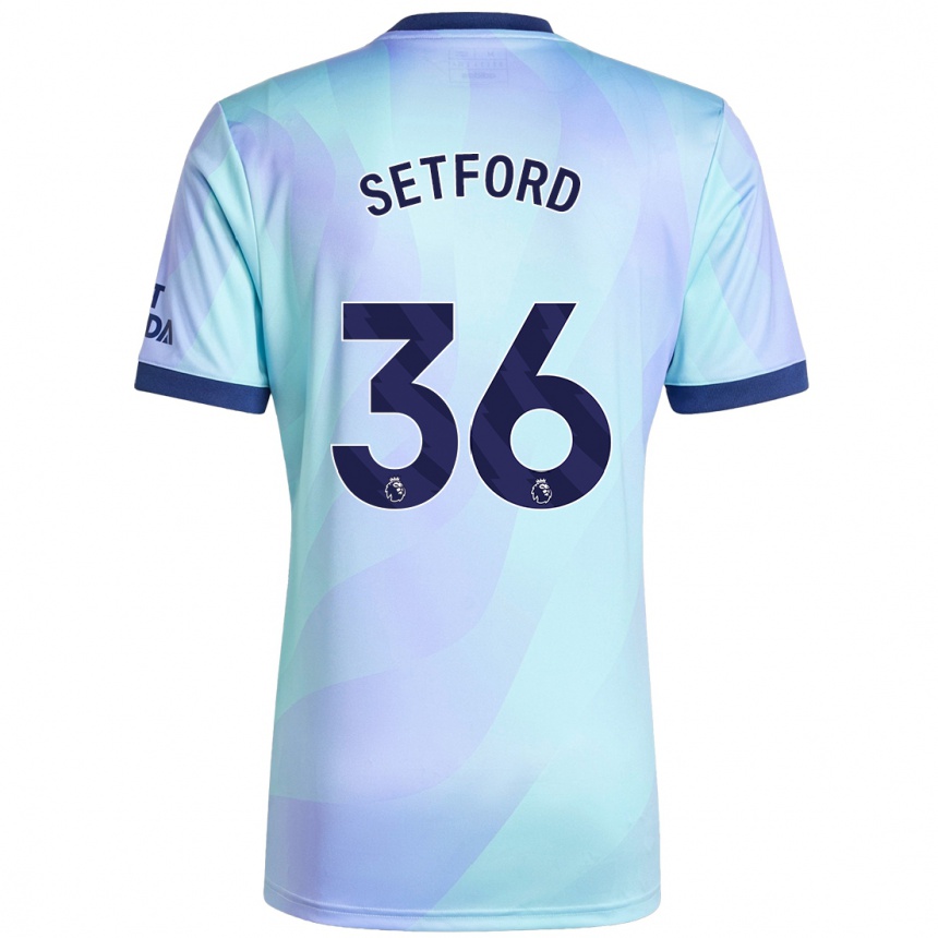 Niño Fútbol Camiseta Tommy Setford #36 Agua Equipación Tercera 2024/25