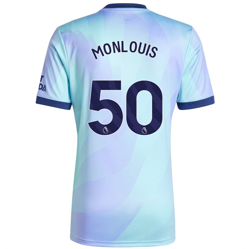 Niño Fútbol Camiseta Zane Monlouis #50 Agua Equipación Tercera 2024/25