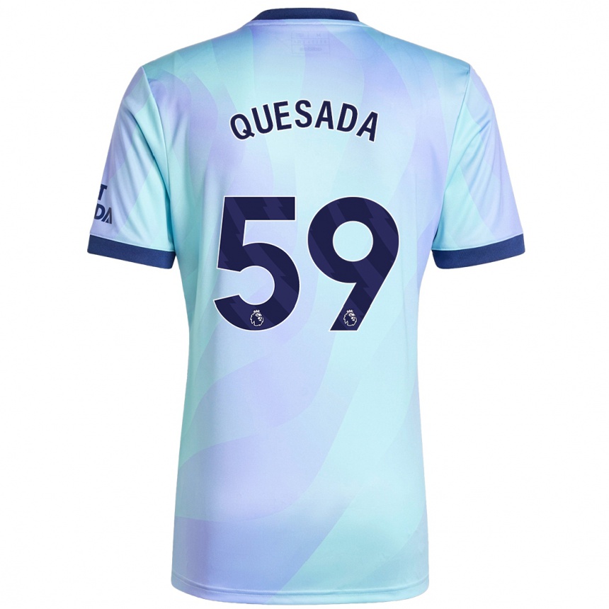 Niño Fútbol Camiseta Elián Quesada #59 Agua Equipación Tercera 2024/25