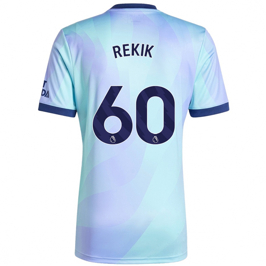 Niño Fútbol Camiseta Omar Rekik #60 Agua Equipación Tercera 2024/25