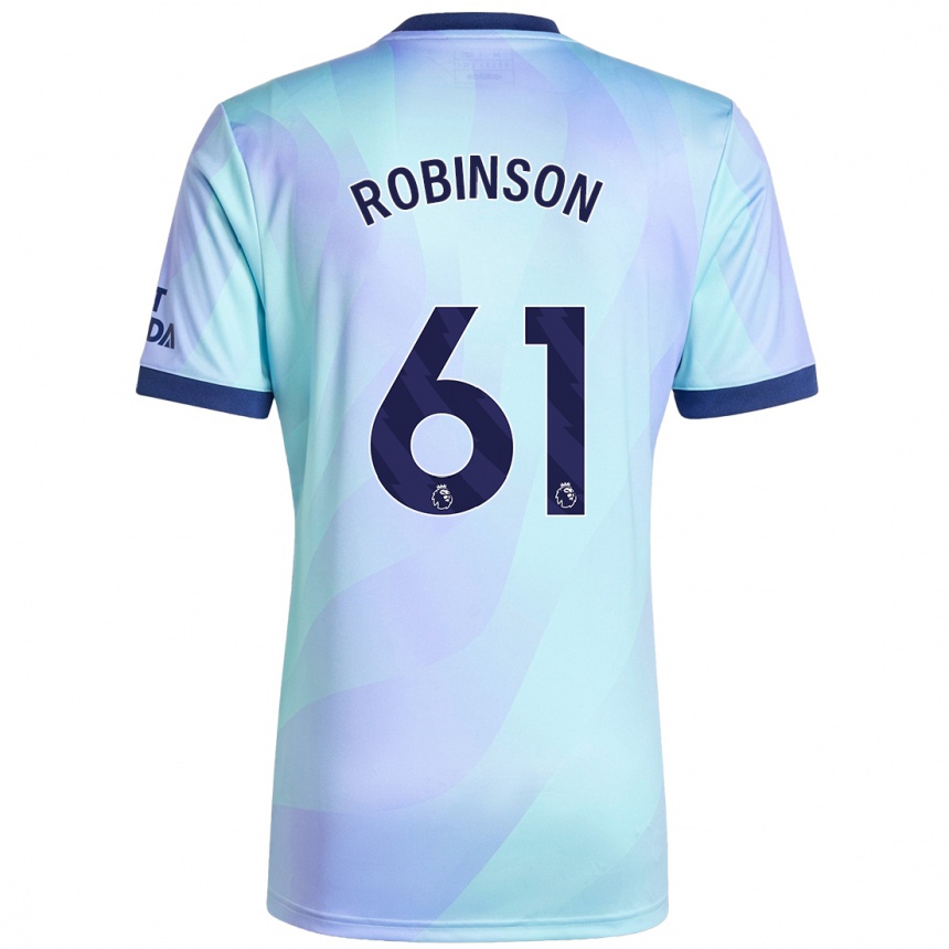 Niño Fútbol Camiseta Josh Robinson #61 Agua Equipación Tercera 2024/25