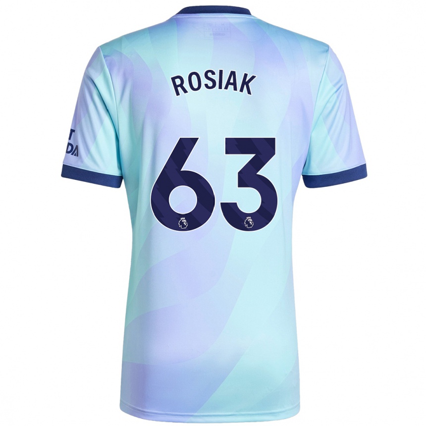 Niño Fútbol Camiseta Michal Rosiak #63 Agua Equipación Tercera 2024/25