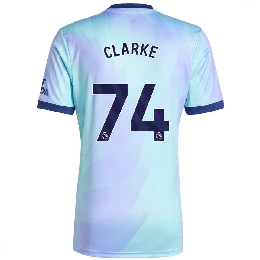 Niño Fútbol Camiseta Brayden Clarke #74 Agua Equipación Tercera 2024/25