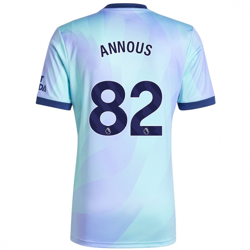 Niño Fútbol Camiseta Andre Annous #82 Agua Equipación Tercera 2024/25