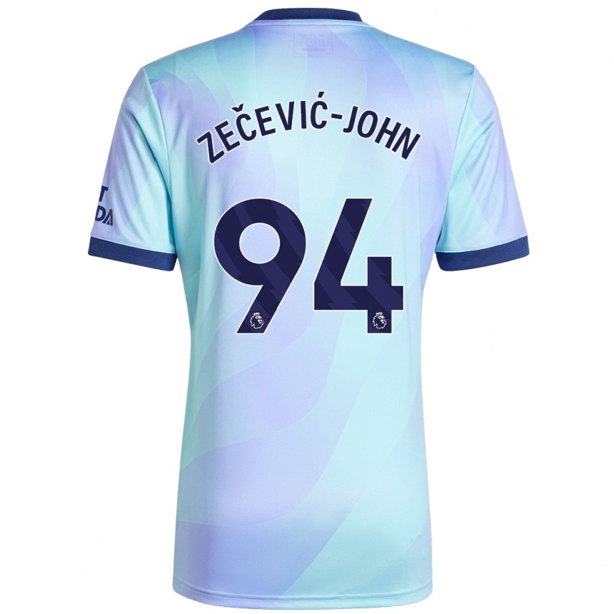 Niño Fútbol Camiseta Louis Zečević-John #94 Agua Equipación Tercera 2024/25