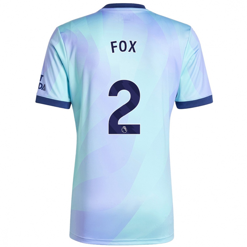 Niño Fútbol Camiseta Emily Fox #2 Agua Equipación Tercera 2024/25