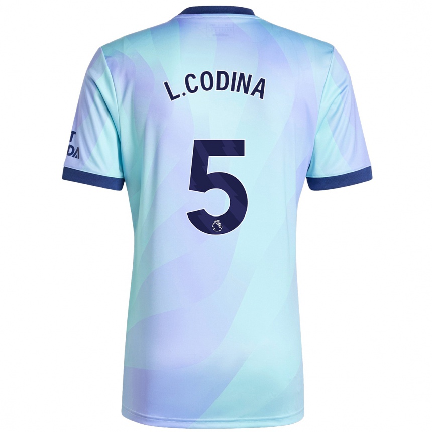 Niño Fútbol Camiseta Laia Codina #5 Agua Equipación Tercera 2024/25