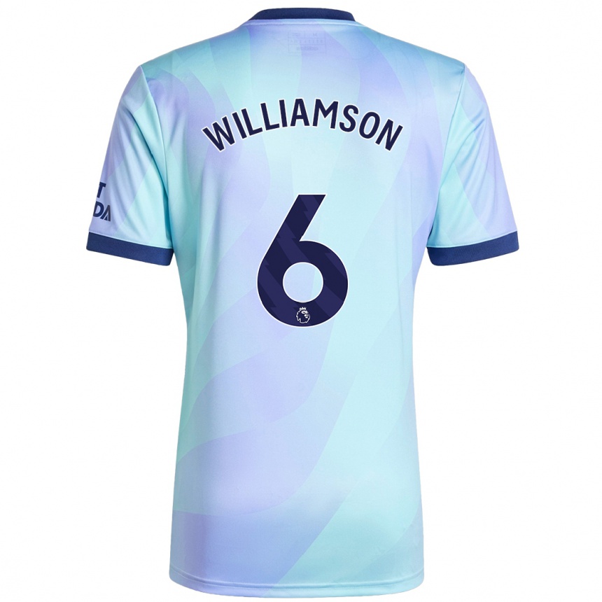 Niño Fútbol Camiseta Leah Williamson #6 Agua Equipación Tercera 2024/25