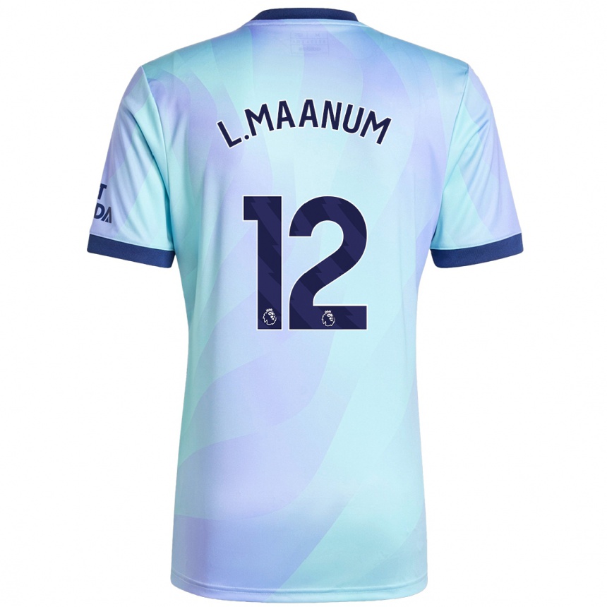 Niño Fútbol Camiseta Frida Maanum #12 Agua Equipación Tercera 2024/25