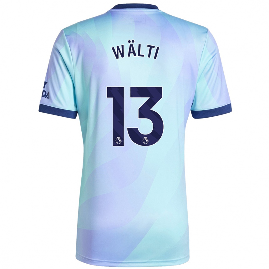 Niño Fútbol Camiseta Lia Wälti #13 Agua Equipación Tercera 2024/25